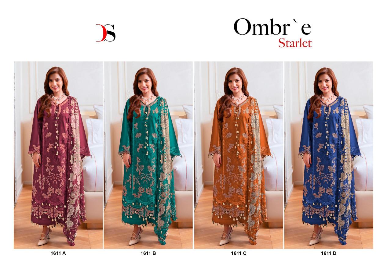 Deepsy Ombre Starlet 1611 catalog Chiffon Dupatta wholesale market for pakistani suits in delhi