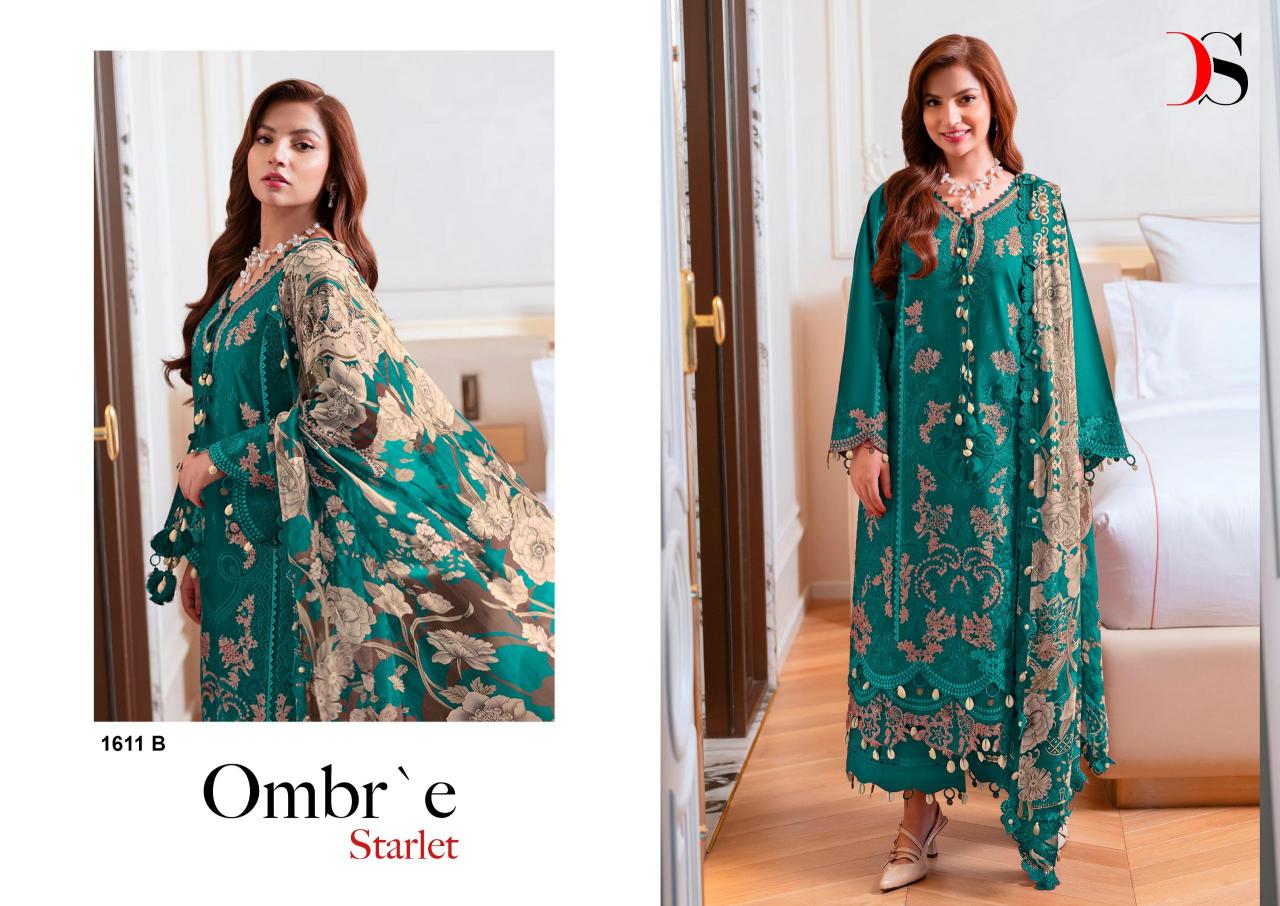 Deepsy Ombre Starlet 1611 catalog Chiffon Dupatta wholesale market for pakistani suits in delhi