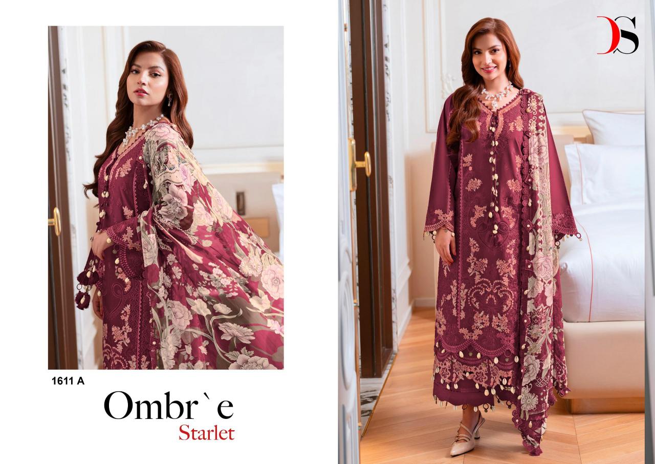 Deepsy Ombre Starlet 1611 catalog Chiffon Dupatta wholesale market for pakistani suits in delhi