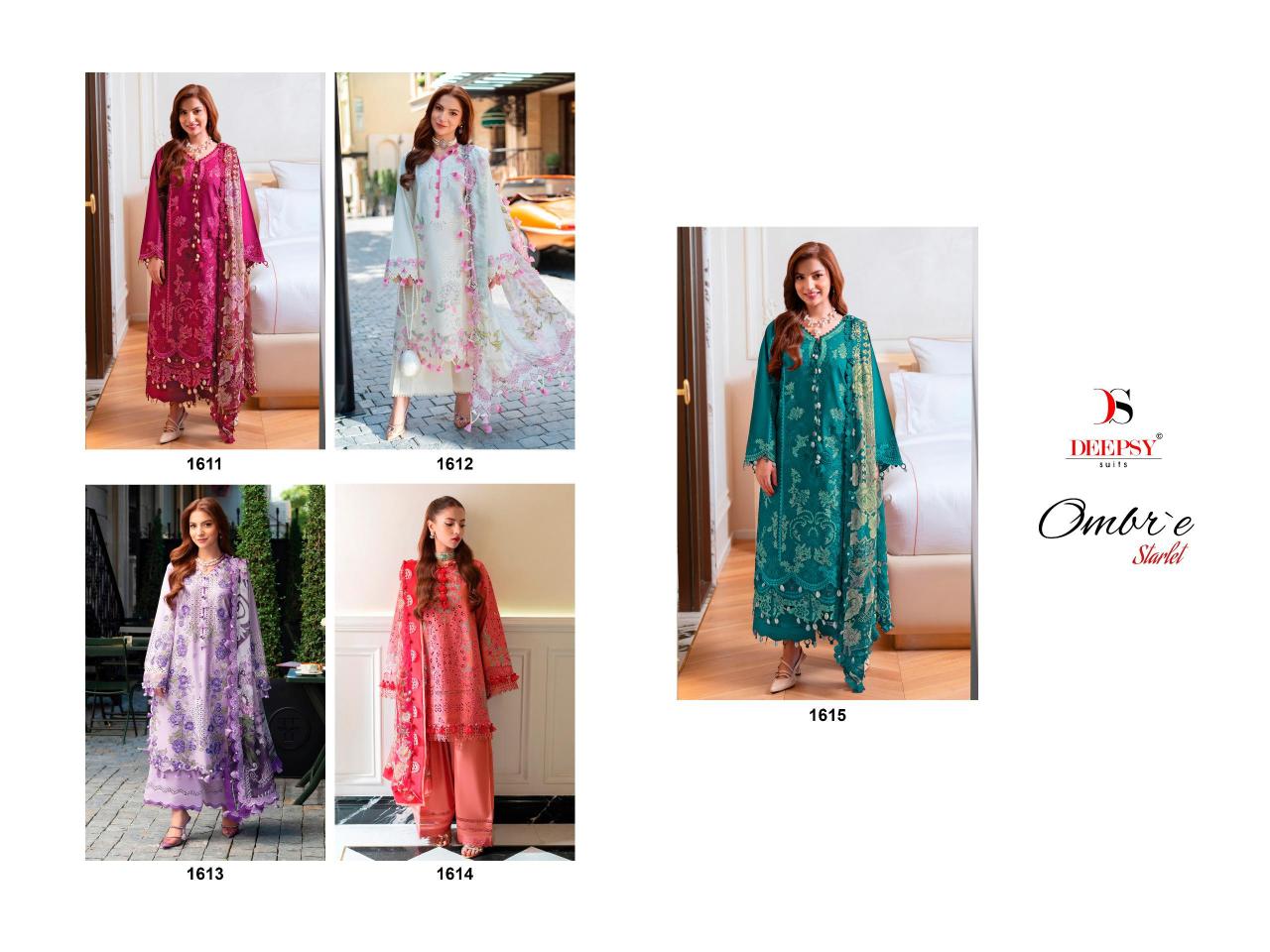 Deepsy Ombre Starlet catalog Chiffon Dupatta pakistani suit hole wholesale market