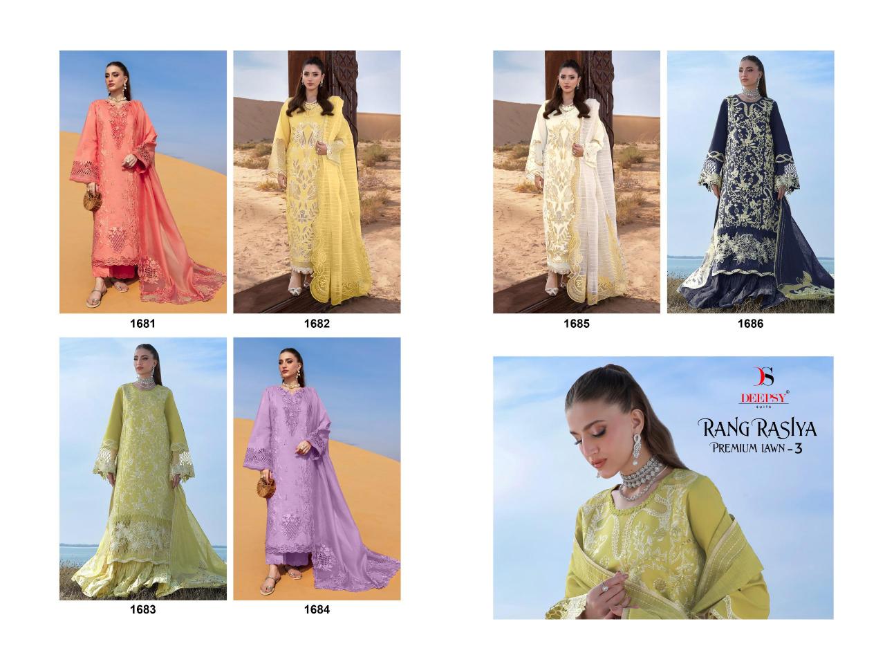 Deepsy Rangrasiya Lawn Vol 3 Nx Catalog wholesale pakistani suits in kashmir