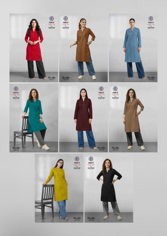 Deeptex Nivedita Vol-7 – Straight Kurtis - Wholesale Catalog