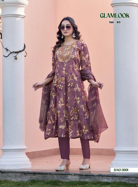 Diya Trends Glamlook vol 3 catalog branded designer kurti wholesale shops in mumbai