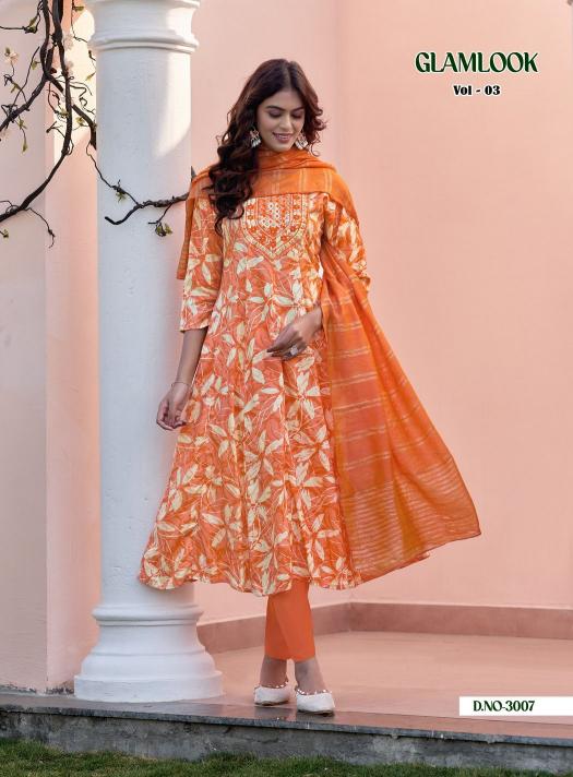 Diya Trends Glamlook vol 3 catalog branded designer kurti wholesale shops in mumbai