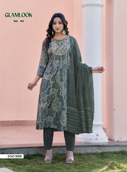 Diya Trends Glamlook vol 3 catalog branded designer kurti wholesale shops in mumbai