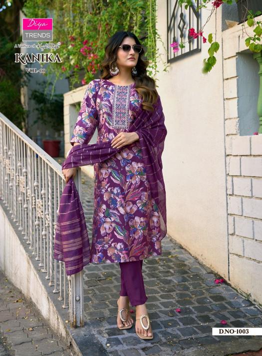 Diya Trends Kanika vol 1 catalog wholesale kurti market in bhubaneswar