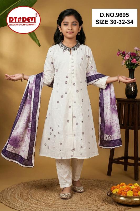 Dt Devi Netra vol 2 9695 catalog kids ethnic wear botique wholesale material