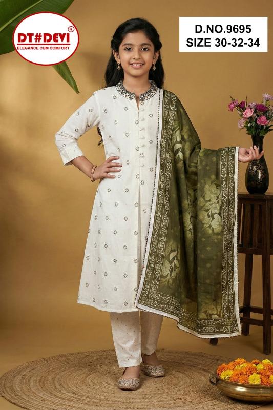 Dt Devi Netra vol 2 9695 catalog kids ethnic wear botique wholesale material