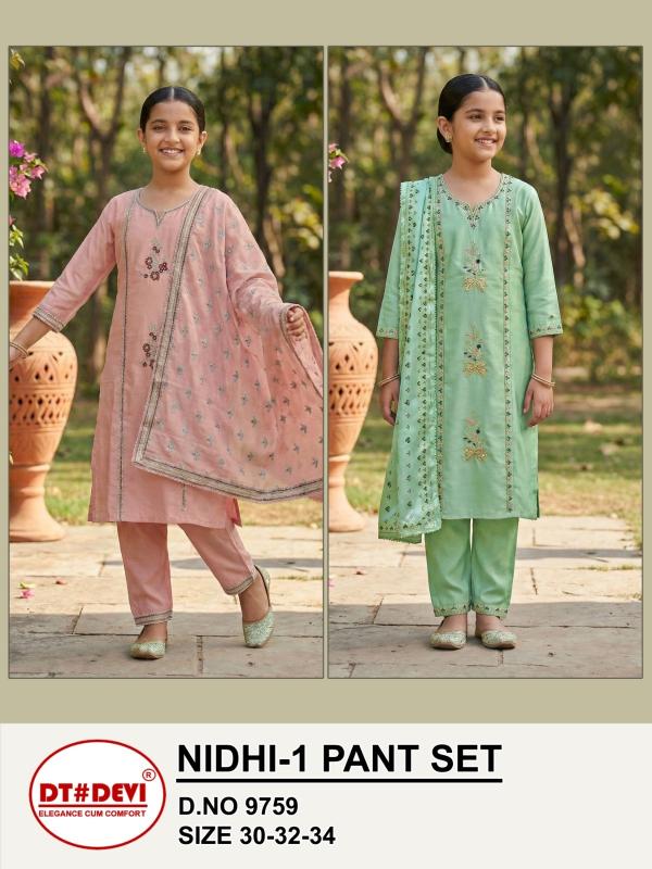 Dt Devi Nidhi vol 1 9759 catalog kids wear wholesaler in tirupur
