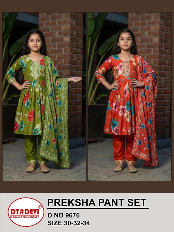 Dt Devi Preksha 9676 catalog kids wear wholesale erode