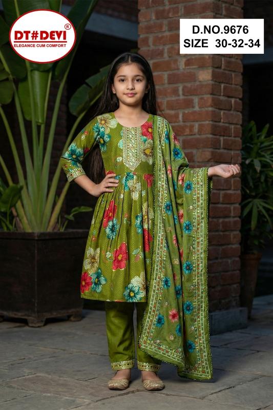 Dt Devi Preksha 9676 catalog kids wear wholesale erode