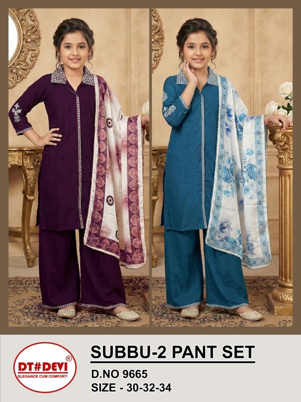 Dt Devi Subbu vol 2 9665 catalog ethnic wear kids wholesale