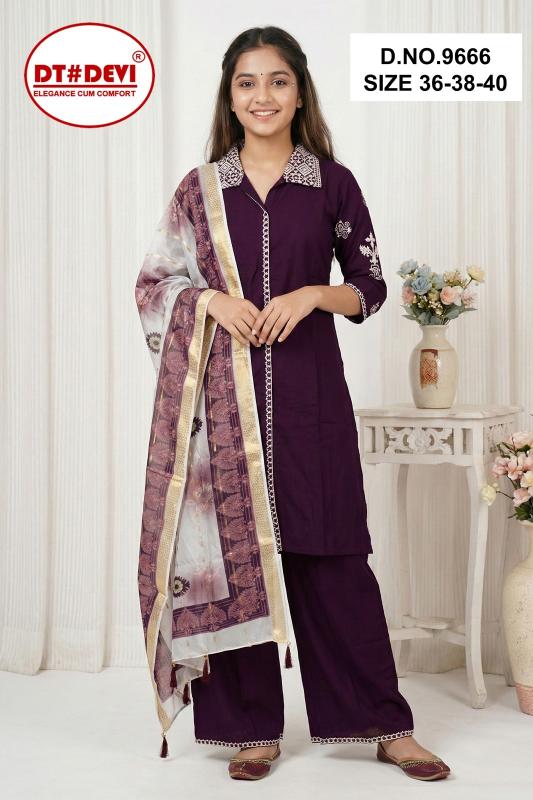 Dt Devi Subhrata vol 2 9666 catalog ethnic wear for kids wholesale
