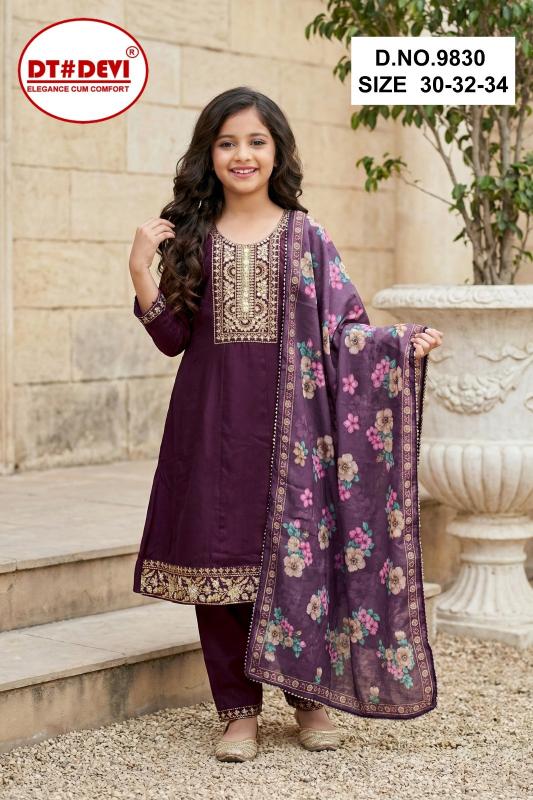 Dt Devi Yaksha vol 1 9830 catalog mumbai wholesale market kids wear