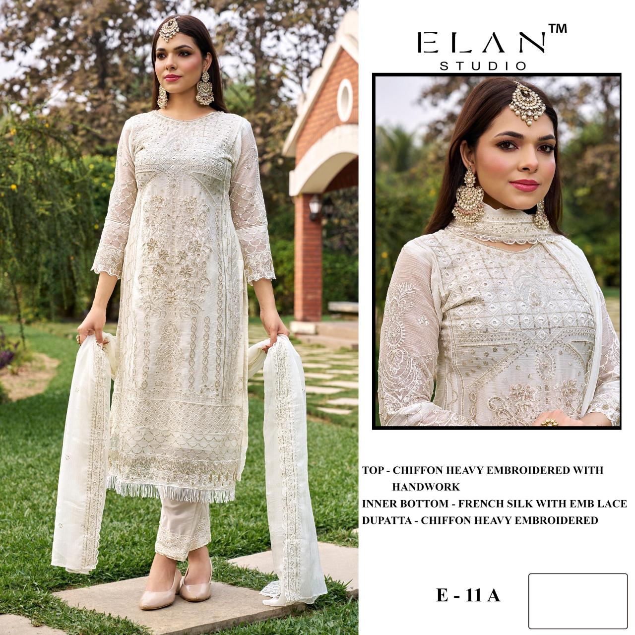 Elan E 11 catalog wholesale pakistani suits in hyderabad