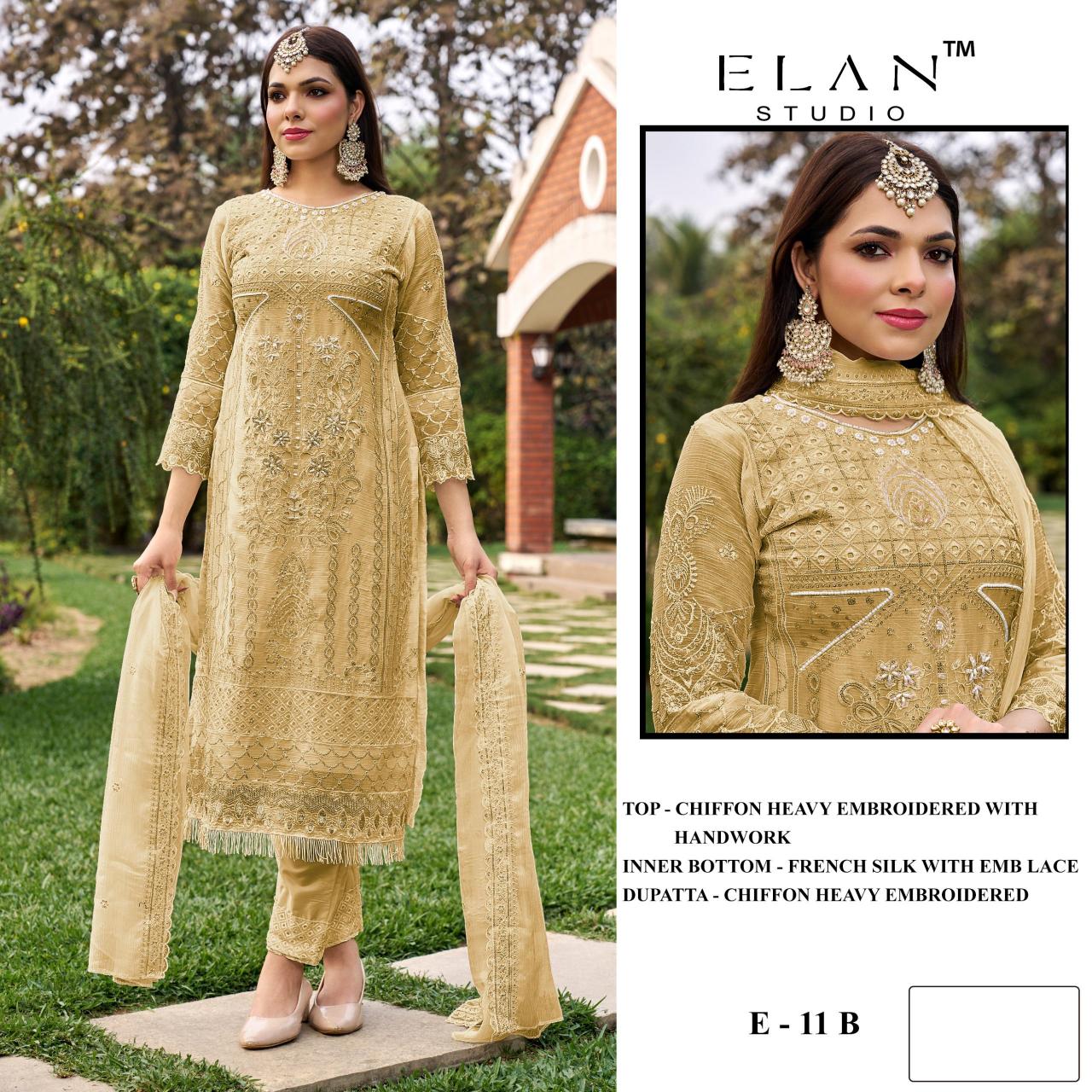 Elan E 11 catalog wholesale pakistani suits in hyderabad