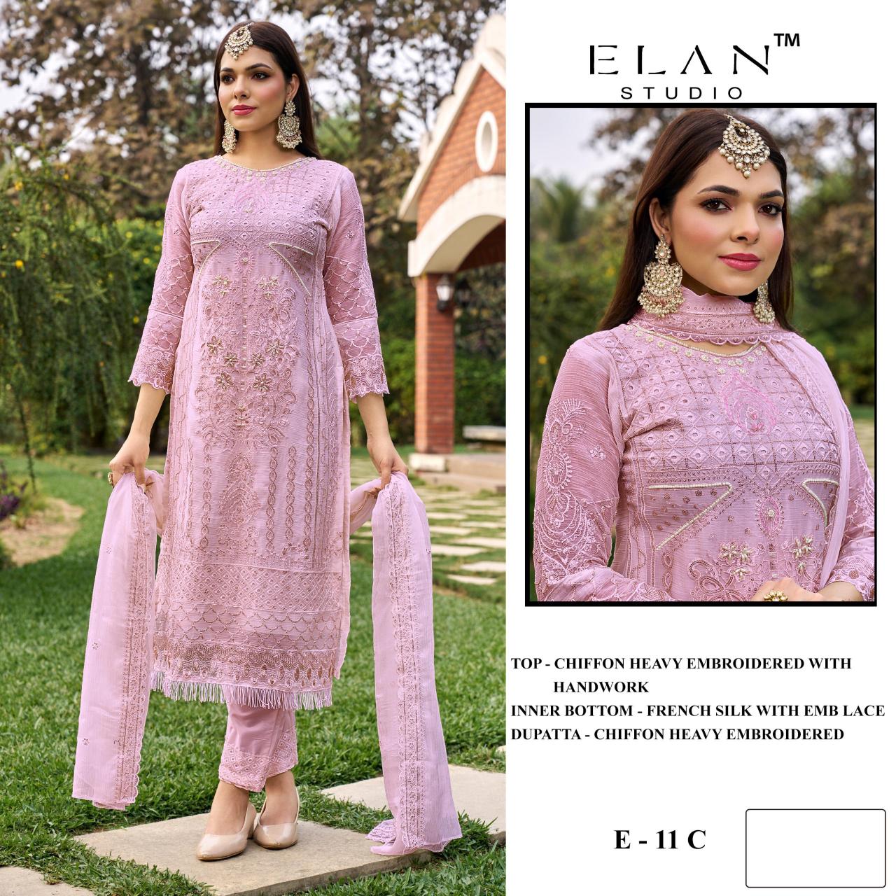 Elan E 11 catalog wholesale pakistani suits in hyderabad