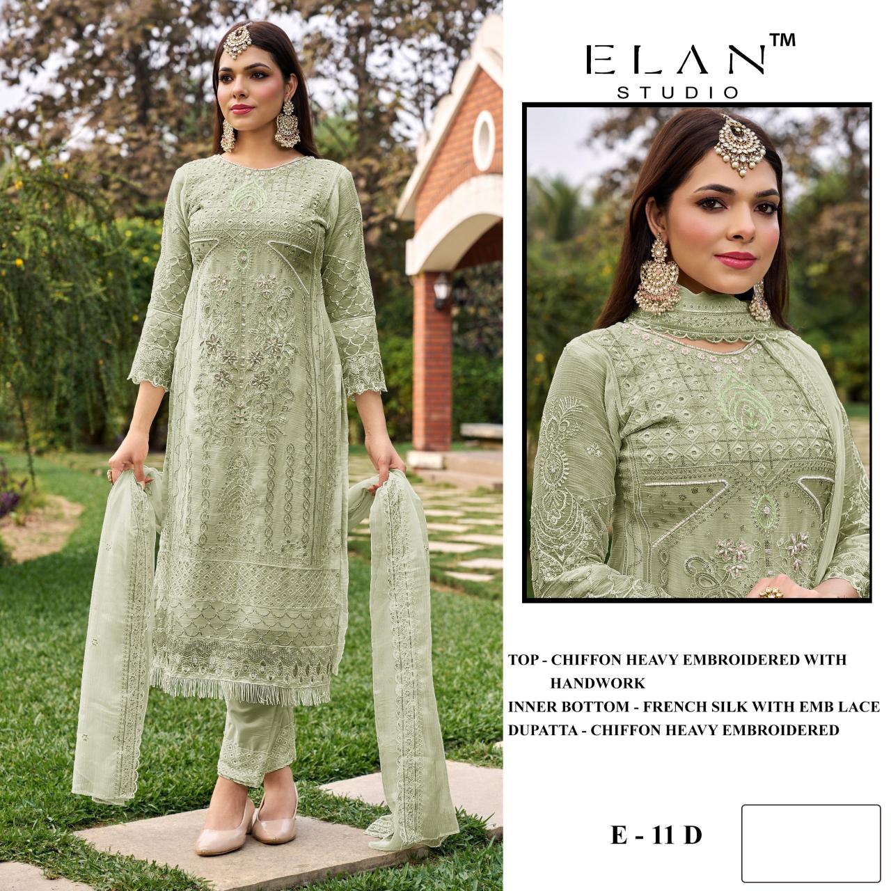 Elan E 11 catalog wholesale pakistani suits in hyderabad