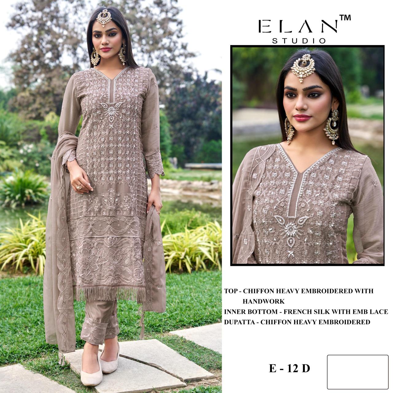 Elan E 12 catalog pakistani suits wholesale in delhi