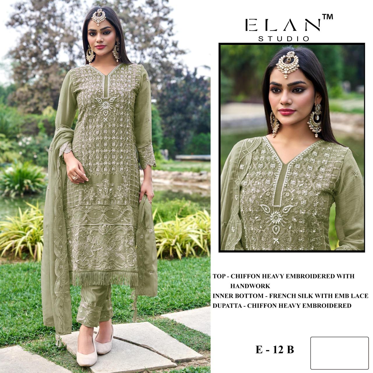 Elan E 12 catalog pakistani suits wholesale in delhi