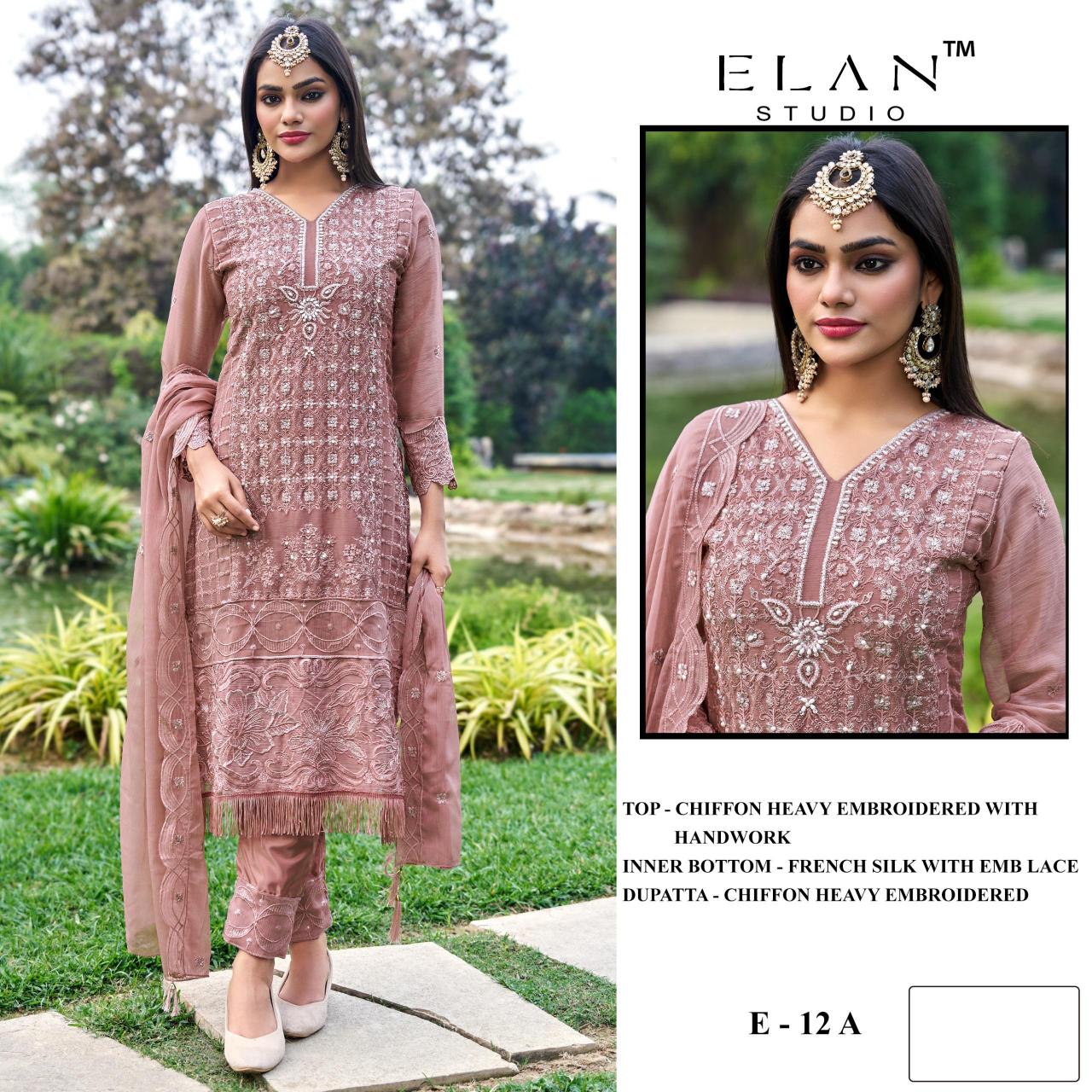 Elan E 12 catalog pakistani suits wholesale in delhi