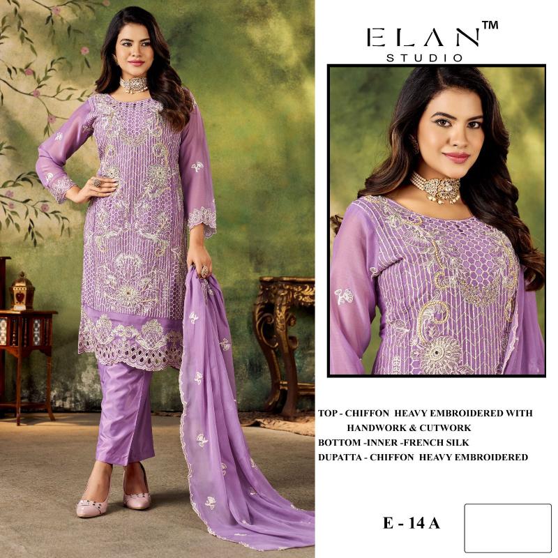 Elan E 14 catalog pakistani suits at wholesale price in delhi
