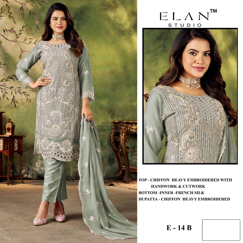 Elan E 14 catalog pakistani suits at wholesale price in delhi