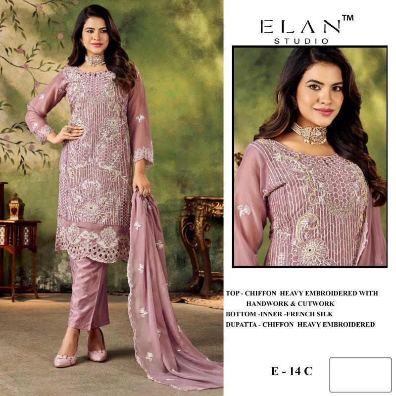 Elan E 14 catalog pakistani suits at wholesale price in delhi