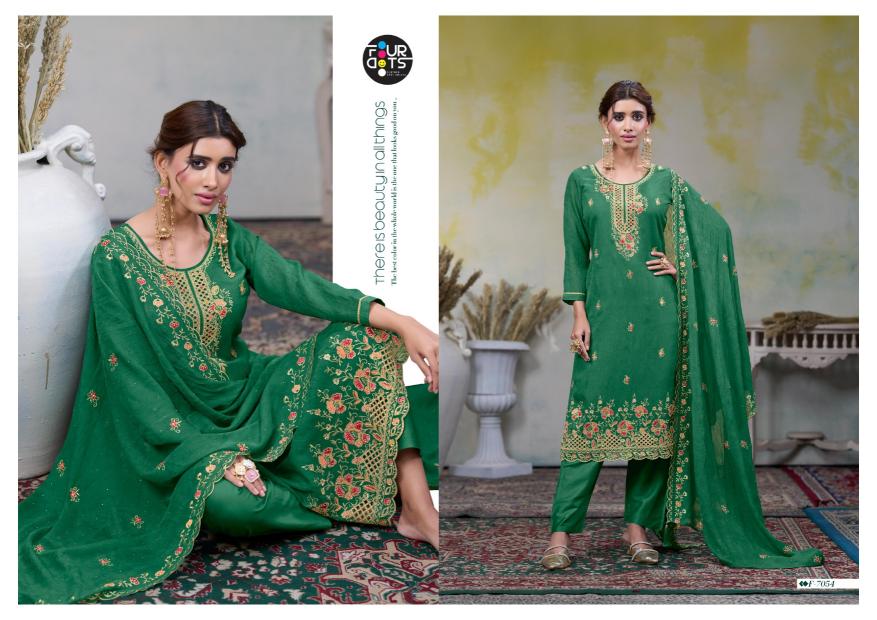 Four Dots Pragya catalog new dress materials in surat wholesale