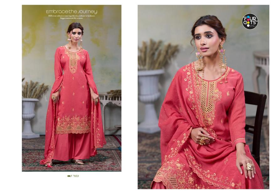 Four Dots Pragya catalog new dress materials in surat wholesale