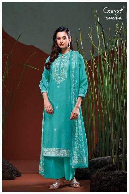 Ganga Felora 4451 catalog salwar kameez wholesale market in ahmedabad 