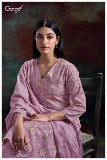 Ganga Hlaing 2869 catalog wholesale unstitched salwar kameez suppliers