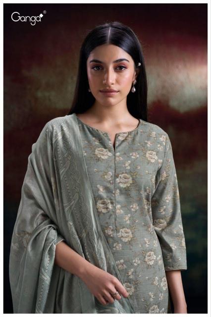 Ganga Hlaing 2869 catalog wholesale unstitched salwar kameez suppliers