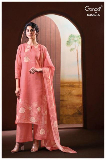 Ganga Ieris 4582 catalog unstitched salwar kameez wholesalers