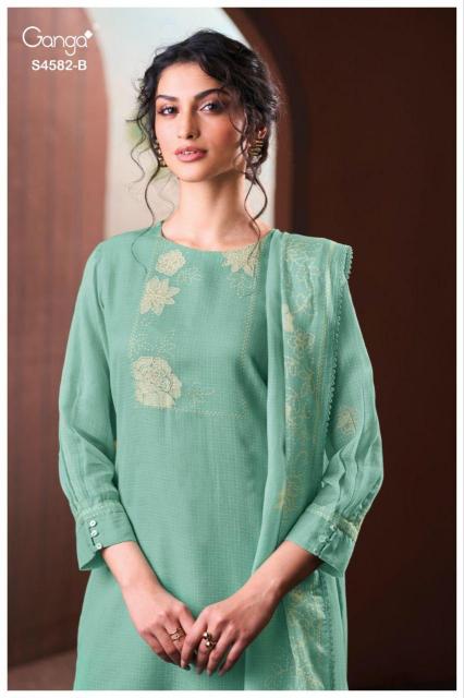 Ganga Ieris 4582 catalog unstitched salwar kameez wholesalers