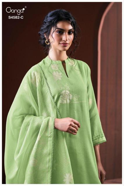 Ganga Ieris 4582 catalog unstitched salwar kameez wholesalers