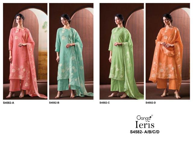 Ganga Ieris 4582 catalog unstitched salwar kameez wholesalers