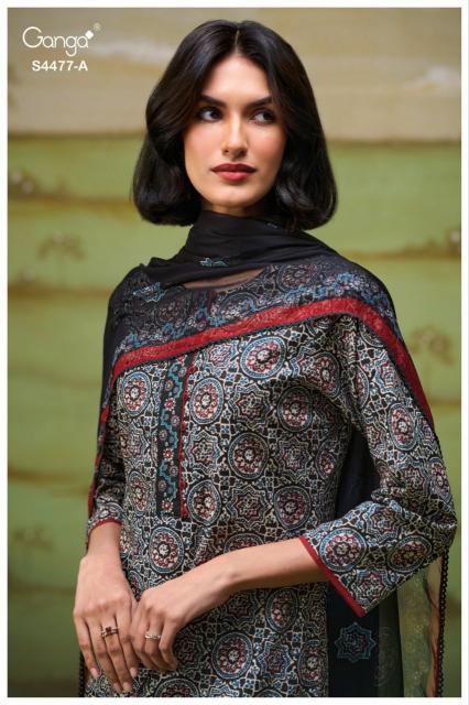 Ganga Ishreen 4477 catalog salwar kameez dress materials wholesale