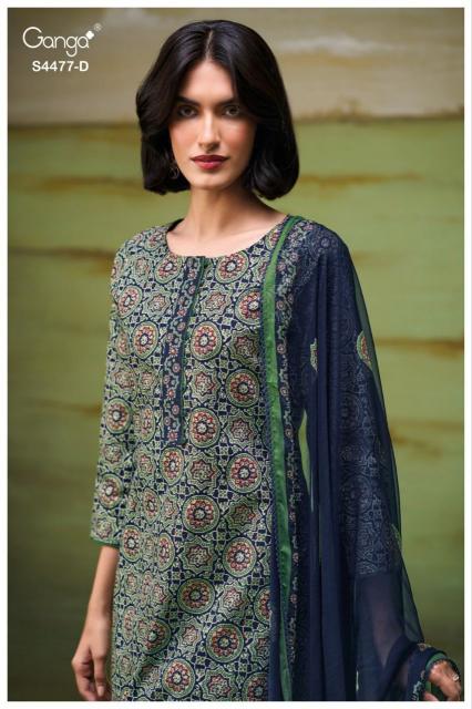 Ganga Ishreen 4477 catalog salwar kameez dress materials wholesale
