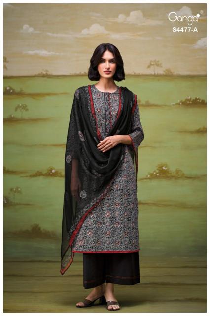Ganga Ishreen 4477 catalog salwar kameez dress materials wholesale