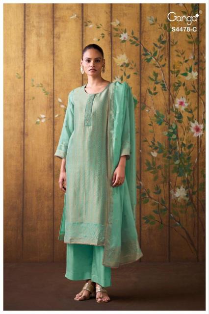 Ganga Katriel 4478 catalog salwar kameez material wholesale