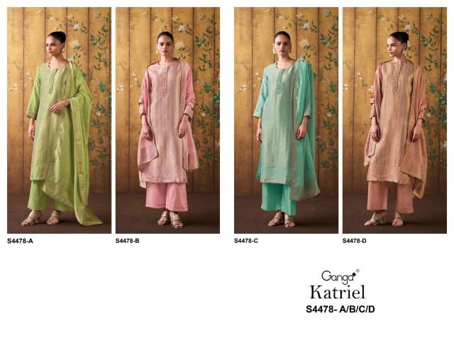 Ganga Katriel 4478 catalog salwar kameez material wholesale