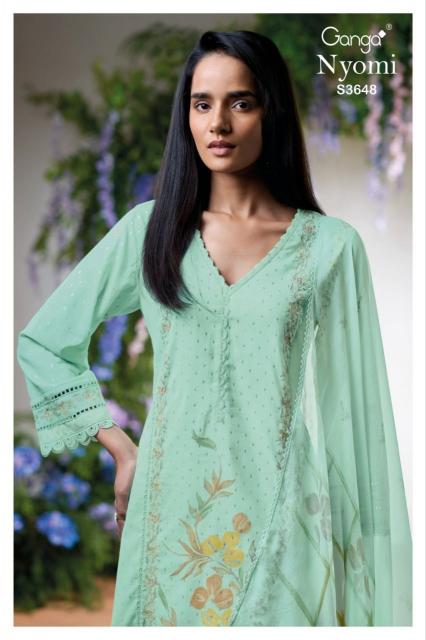 Ganga Nyomi 3648 catalog indian salwar kameez wholesale