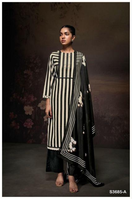 Ganga Ziana 3685 catalog salwar kameez fabric wholesale