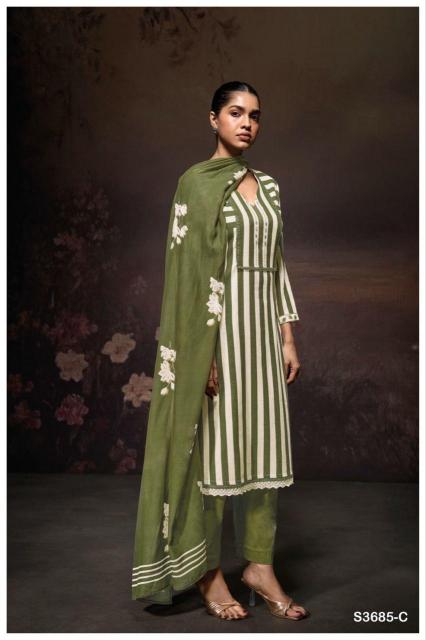 Ganga Ziana 3685 catalog salwar kameez fabric wholesale