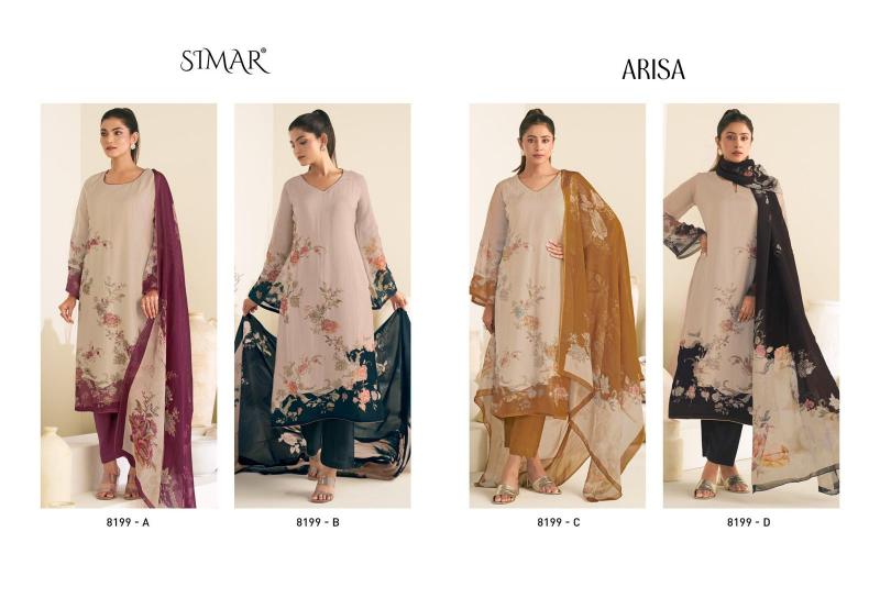 Glossy Simar Arisa 8199 catalog wholesale market of salwar kameez in bangalore