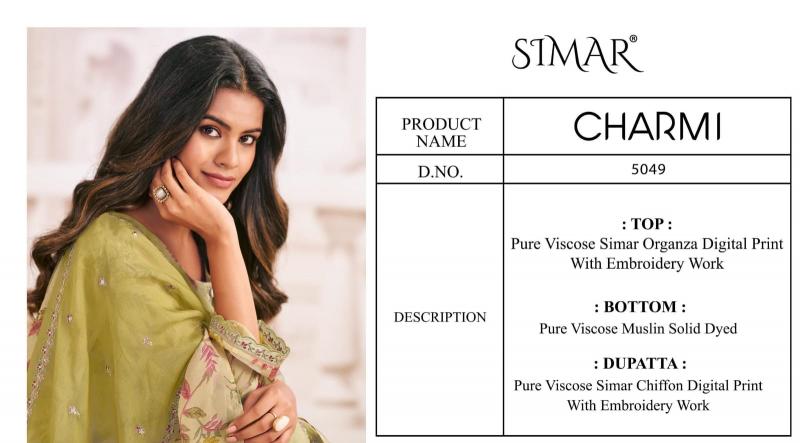 Glossy Simar Charmi catalog wholesale unstitched salwar kameez material