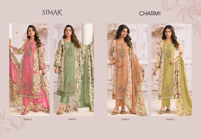 Glossy Simar Charmi catalog wholesale unstitched salwar kameez material