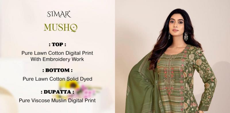 Glossy Simar Mushq catalog salwar kameez material wholesale in mumbai