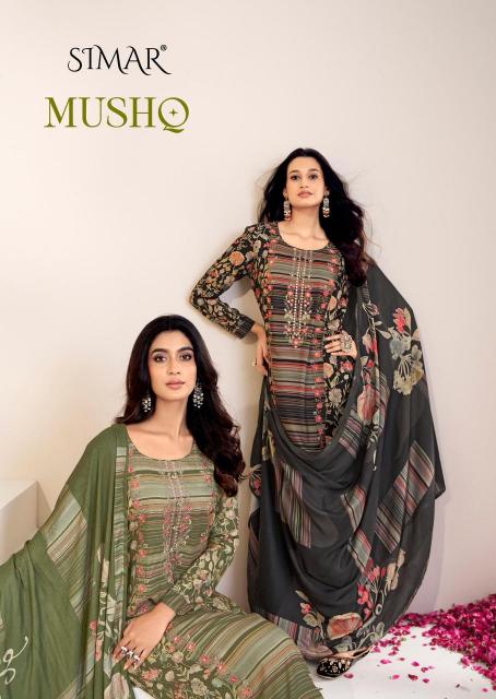 Glossy Simar Mushq catalog salwar kameez material wholesale in mumbai